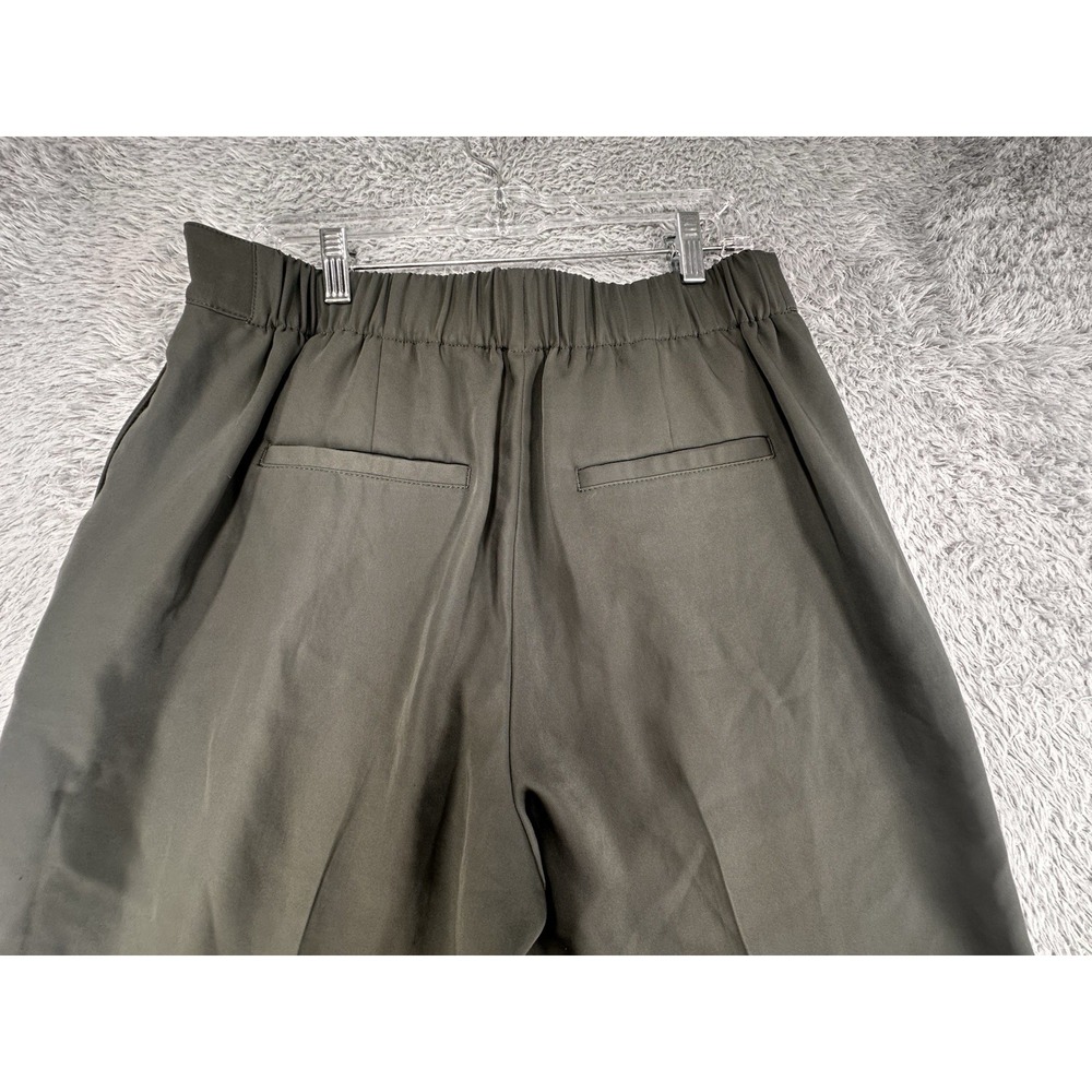 Vince Pull-On Wide Leg‎ Pants Olive Green Women's Size L Classic Timeless - Picture 7 of 7
